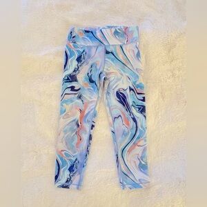 Athleta Girl Chit Chat Capri Marble Print Leggings, 12